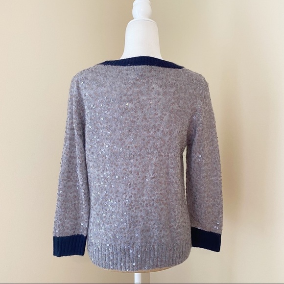 J. Crew Scattered Sequin Wool Blend Sweater - M - Picture 3 of 11